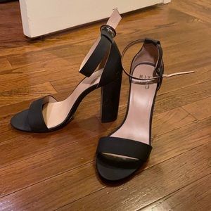 Black single strap heel